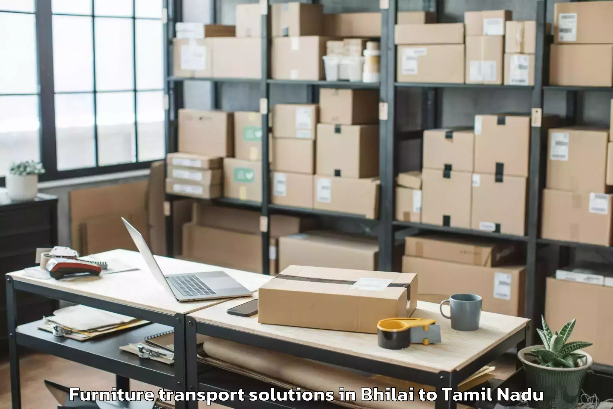 Comprehensive Bhilai to Korattur Furniture Transport Solutions